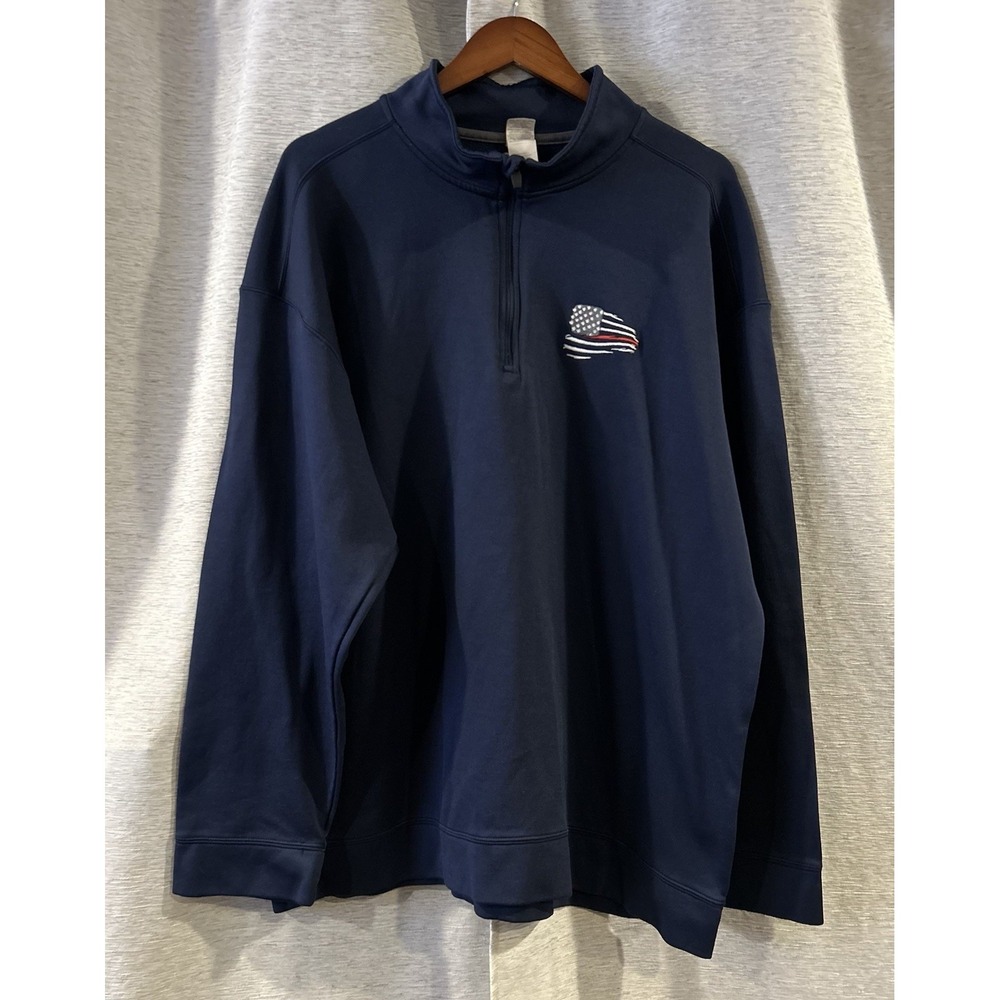 Fire Department 1/4 Zip Pullover Size 2XL‎ Blue